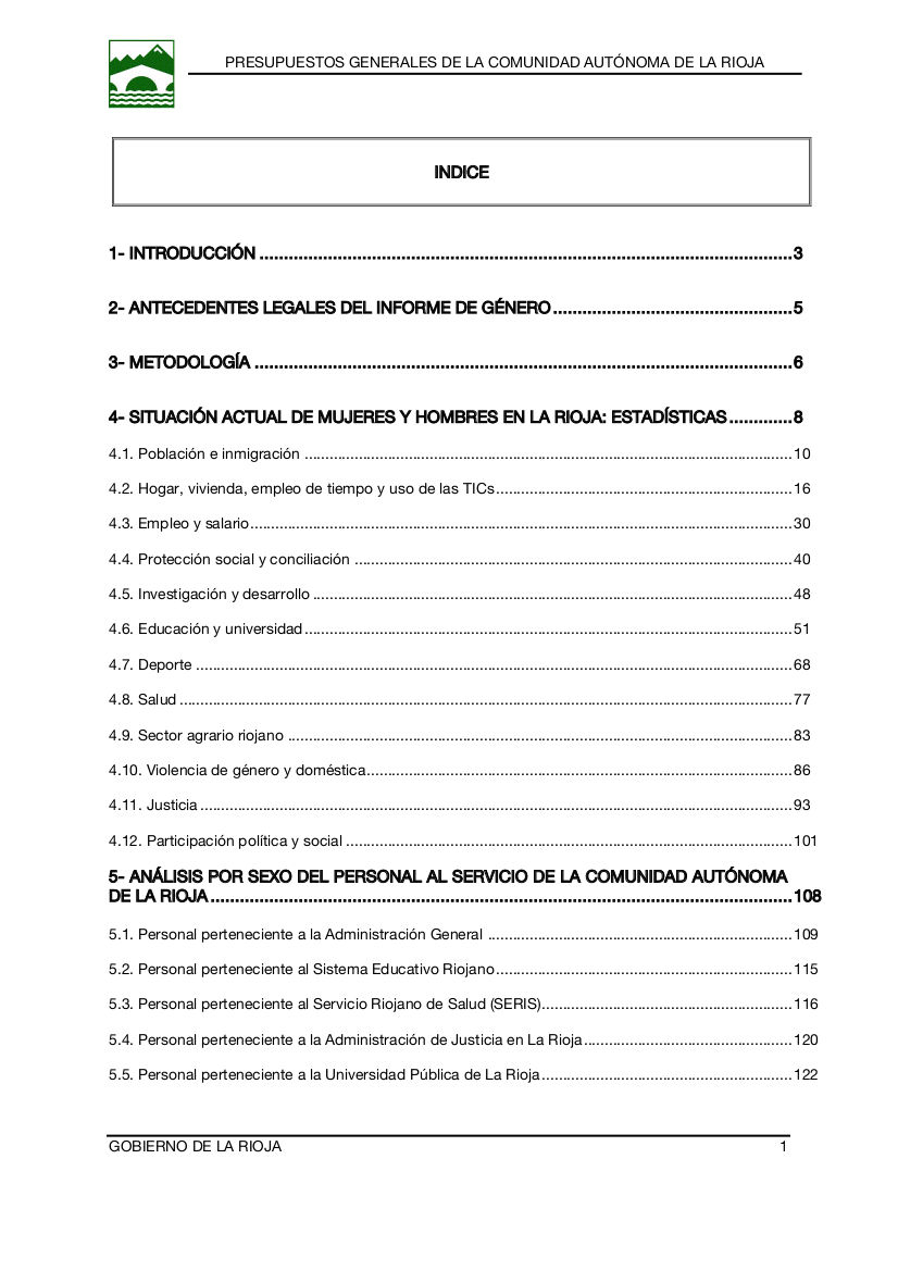 LaRioja_IIGP2017 Informe de Impacto de Género del Proyecto de Ley de los Presupuestos Generales de La Rioja 2017