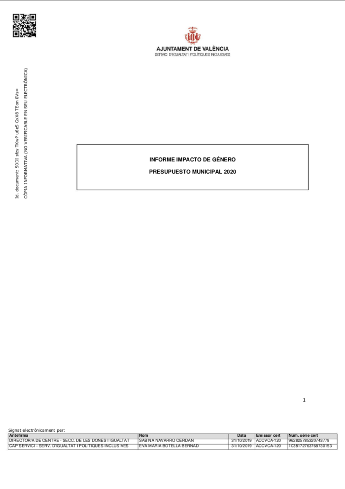 Informe Impacto de Género Presupuesto Municipal Ayuntamiento de València 2020 informe-impacto-de-genero-presupuesto-municipal-ajuntament-de-valencia-2020