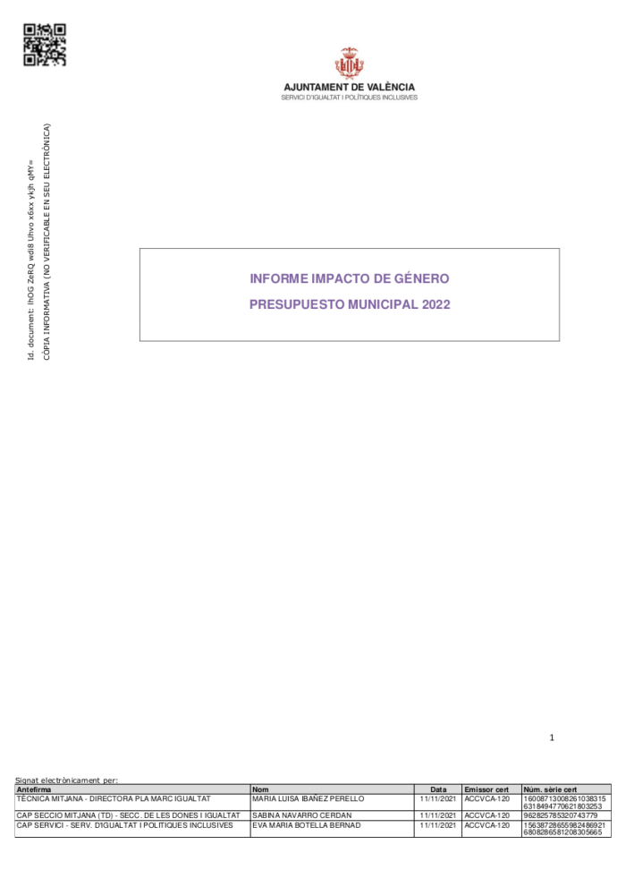Informe Impacto de Género Presupuesto Municipal Ayuntamiento de València 2022 informe-impacto-de-genero-presupuesto-municipal-ajuntament-de-valencia-2022