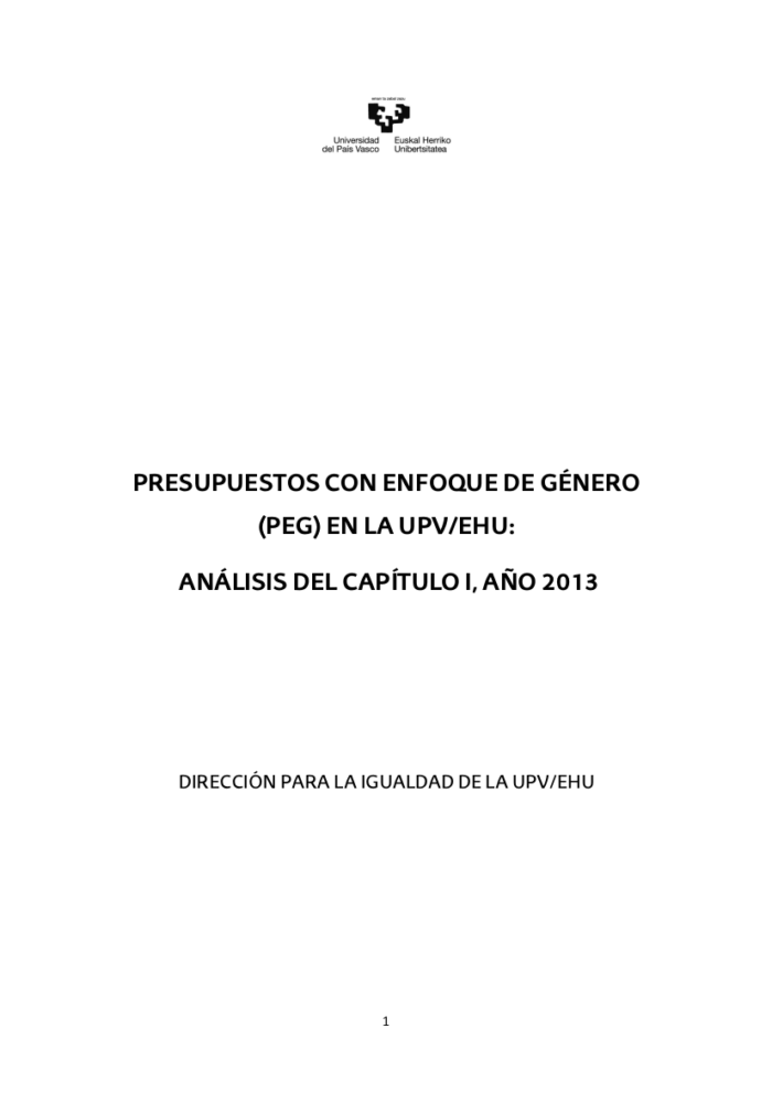 Presupuestos con Enfoque de Género en la UPV/EHU: Análisis del Capítulo I, año 2013 presupuestos-con-enfoque-de-genero-en-la-upv-ehu-analisis-del-capitulo-i-ano-2013