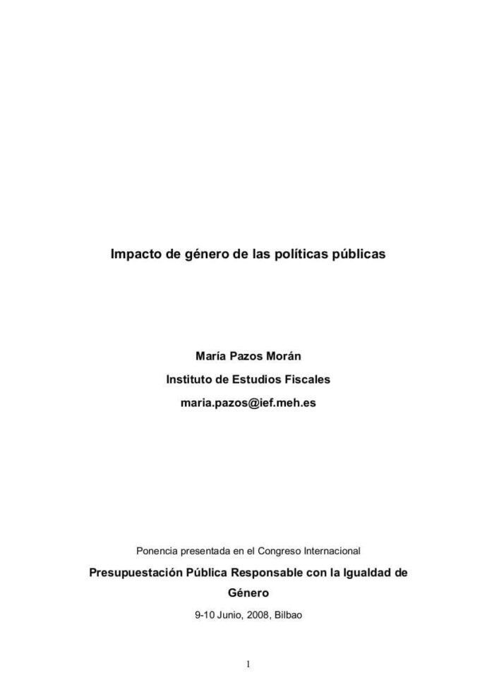 Impacto de género de las políticas públicas impacto-de-genero-de-las-politicas-publicas
