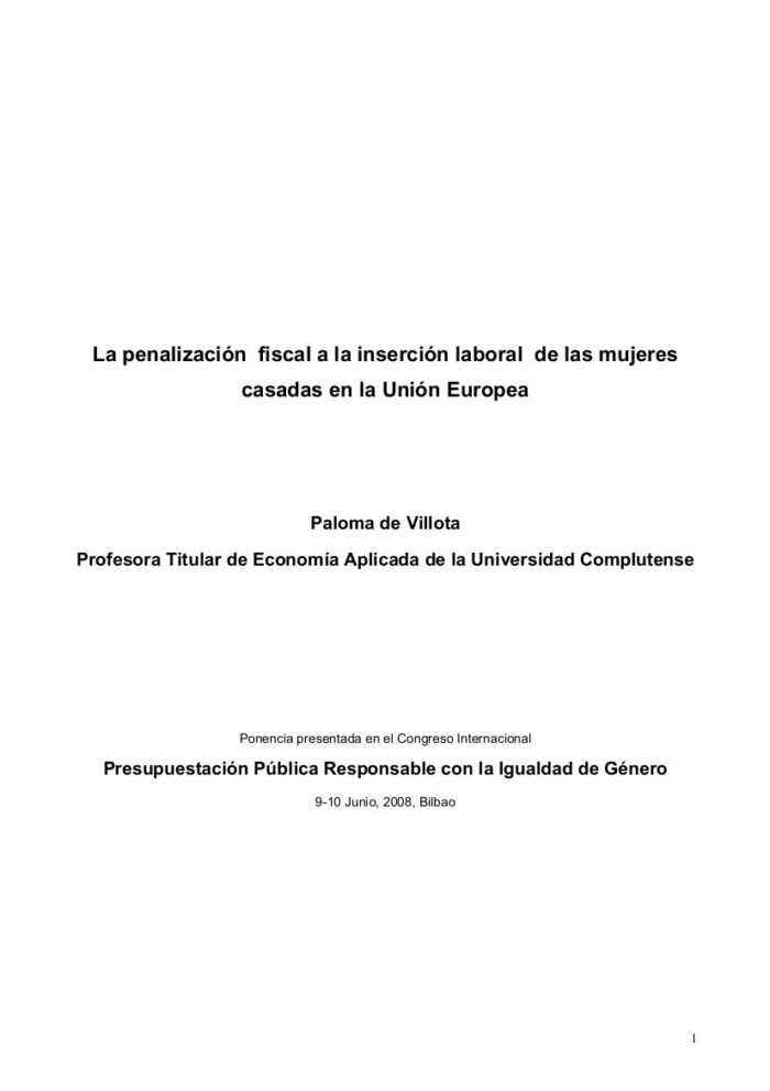 La penalización fiscal a la inserción laboral de las mujeres casadas en la Unión Europea la-penalizacion-fiscal-a-la-insercion-laboral-de-las-mujeres-casadas-en-la-union-europea