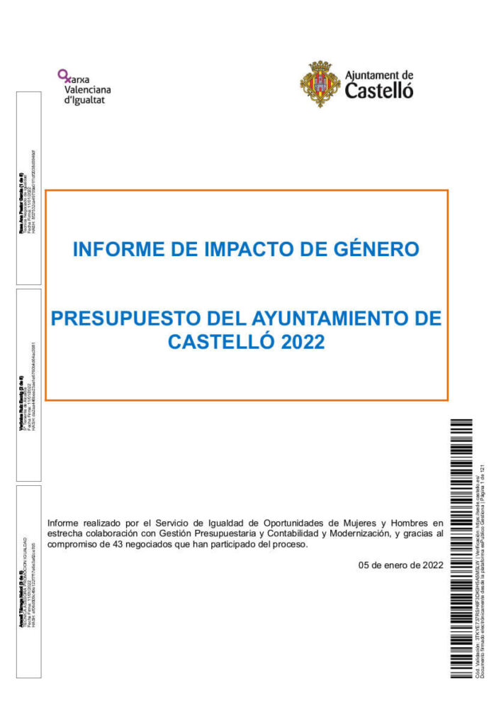 Impacto de género presupuesto del Ayuntamiento de Castelló 2022 impacto-de-genero-presupuesto-del-ayuntamiento-de-castello-2022