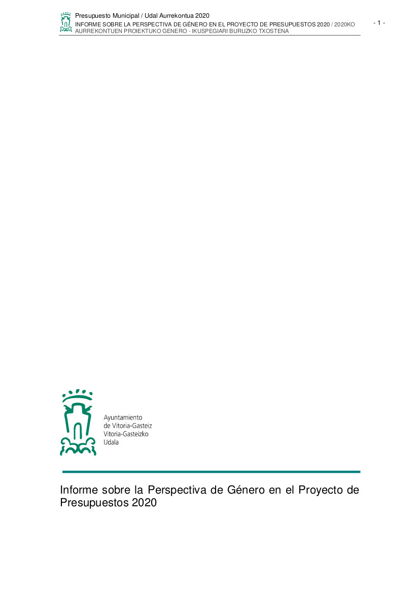 Informe sobre la Perspectiva de Género en el Proyecto de Presupuestos del Ayuntamiento de Vitoria-Gasteiz 2020 informe-sobre-la-perspectiva-de-genero-en-el-proyecto-de-presupuestos-del-ayuntamiento-de-vitoria-gasteiz-2020